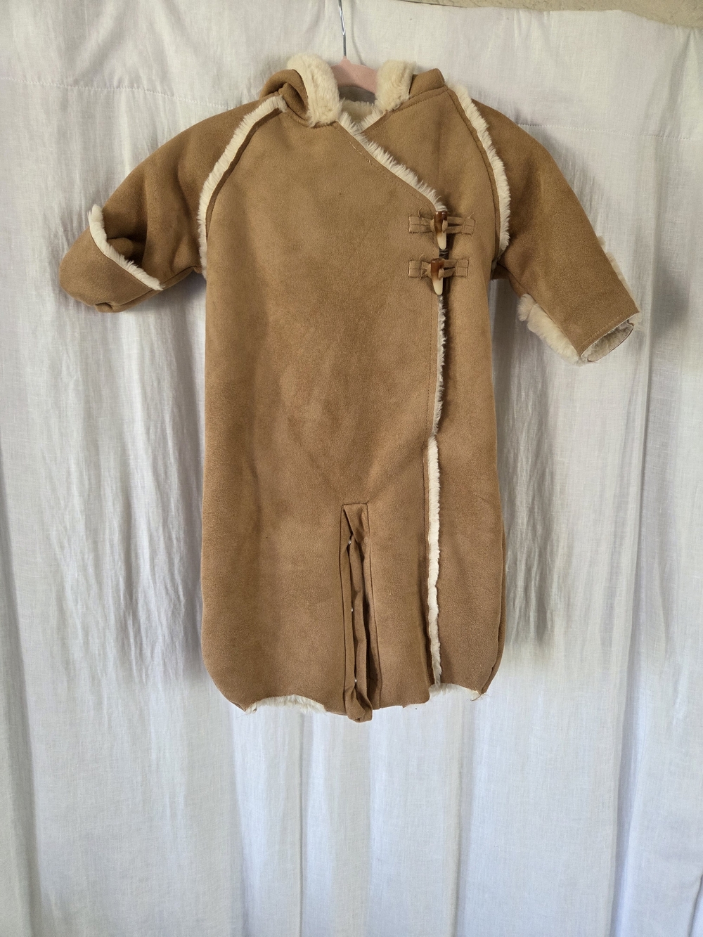 GAP | Baby Faux Shearling Convertible One-Piece in Camel